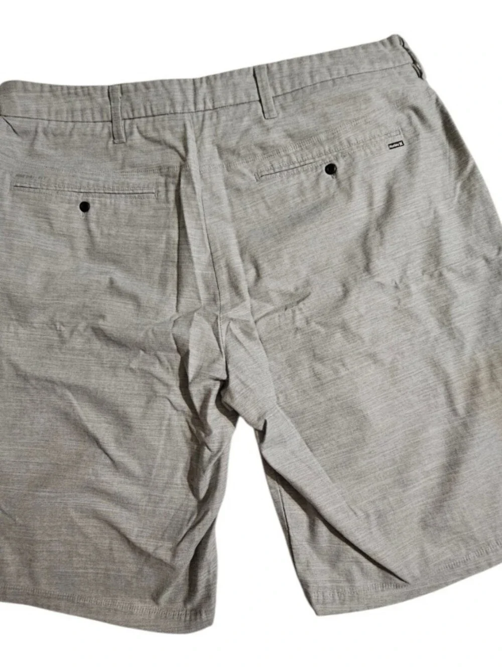 Hurley Light Gray Flat Front Stretch Shorts